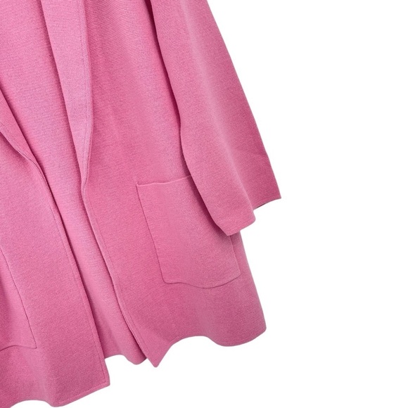 J. Crew Womens size Large Sophie Open Sweater Cardigan Bohemian Rose pink NWT - Picture 2 of 10
